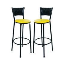 Kit 2 banquetas banco alta cozinha bar balcão area Kit 2 banquetas banco alta cozinha bar balcão area