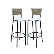 Kit 2 Banquetas Banco Bancada Bar Balcão Area Gourmet Alto - EJC ESPAÇO JUNCO