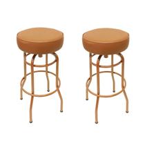 Kit 2 Banquetas Bar Altura 74cm Giratória Cobre Assento Cobre