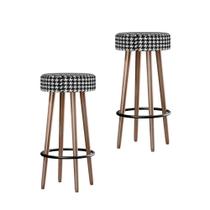 Kit -2 Banquetas Berlim Sued Cardan- Salaone