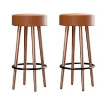 Kit 2 Banquetas Berlin 70cm material sintético - Salaone