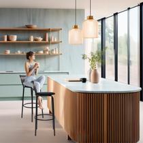 Kit 2 Banquetas Cadeiras Bancos Para Cozinha Gourmet Bancada Balcão Bar Ilha Cozinha Area Lazer Piscina Itagold