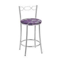 Kit 2 Banquetas Cromadas Assento Espuma D15 Treparoni Roxo Kit 2 Banquetas Cromadas Assento Espuma D15 Treparoni Roxo