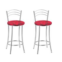 KIT 2 Banquetas Cromadas BC26-B E502
