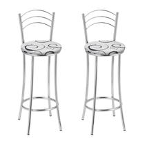 Kit 2 Banquetas Cromadas BC26-B E523