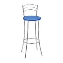 Kit 2 Banquetas Cromadas BC26A de Metal e Assento Espuma D15 Treparoni