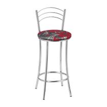 Kit 2 Banquetas Cromadas BC26B de Metal e Assento Espuma D15 Treparoni