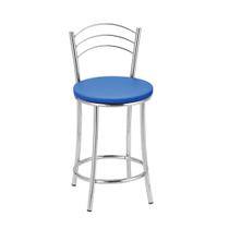 Kit 2 Banquetas Cromadas BC26C de Metal e Assento Espuma D15 Treparoni