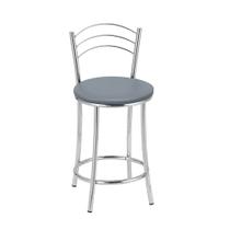 Kit 2 Banquetas Cromadas BC26C de Metal e Assento Espuma D15 Treparoni