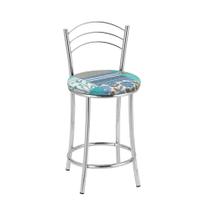 Kit 2 Banquetas Cromadas BC26C de Metal e Assento Espuma D15 Treparoni