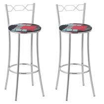 Kit 2 Banquetas Cromadas Bc51-a E522