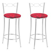 Kit 2 Banquetas Cromadas Bc51-b E502