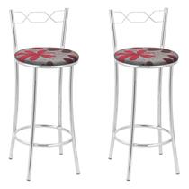 Kit 2 Banquetas Cromadas Bc51-b E511