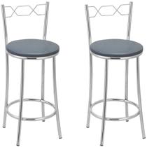 Kit 2 Banquetas Cromadas Bc51-c A144