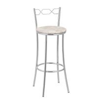 Kit 2 Banquetas Cromadas BC51A de Metal e Assento Espuma D15 Treparoni