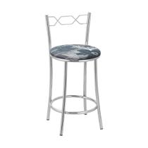 Kit 2 Banquetas Cromadas BC51C de Metal e Assento Espuma D15 Treparoni