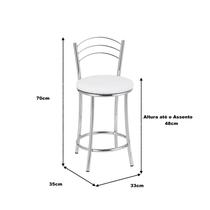 Kit 2 Banquetas Cromadas Kiev Baixa Tre Paroni