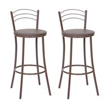 Kit 2 Banquetas de Metal com Encosto