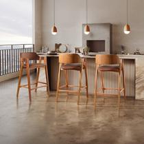 Kit 2 Banquetas em Madeira Maciça Gaia Marrom