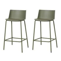 Kit 2 Banquetas Ipanema Alta Fratini 96 cm (altura) em Polipropileno Base em Aço Verde Aloe Kit 2 Banquetas Ipanema Alta Fratini 96 cm (altura) em Polipropileno Base em Aço Verde Aloe