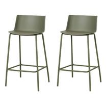 Kit 2 Banquetas Ipanema Média Fratini 86,50 cm (altura) em Polipropileno Base em Aço Verde Aloe Kit 2 Banquetas Ipanema Média Fratini 86,50 cm (altura) em Polipropileno Base em Aço Verde Aloe