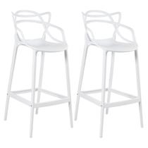 Kit 2 Banquetas Laráz Master Allegra 76 cm - Branco Kit 2 Banquetas Laráz Master Allegra 76 cm - Branco