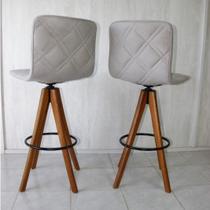 Kit 2 Banquetas LavÍnia Base Giratória Champagne Fendi - Datelli Design - ENVIO IMEDIATO Kit 2 Banquetas LavÍnia Base Giratória Champagne Fendi - Datelli Design - ENVIO IMEDIATO