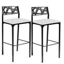 Kit 2 banquetas Luiza Branco-Gat Magazine