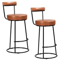 Kit 2 Banquetas Miami 96cm material sintético - Salaone