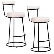 Kit 2 Banquetas Miami 96cm material sintético - Salaone