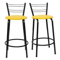 Kit 2 Banquetas Para Bancada Flórida Preta 60cm Bistrô Bar Cozinha Gourmet Balcão Ilha Área de Lazer Piscina Kit 2 Banquetas Para Bancada Flórida Preta 60cm Bistrô Bar Cozinha Gourmet Balcão Ilha Área de Lazer Piscina