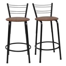 Kit 2 Banquetas Para Bancada Flórida Preta 60cm Bistrô Bar Cozinha Gourmet Balcão Ilha Área de Lazer Piscina Kit 2 Banquetas Para Bancada Flórida Preta 60cm Bistrô Bar Cozinha Gourmet Balcão Ilha Área de Lazer Piscina