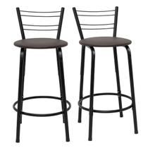 Kit 2 Banquetas Para Bancada Flórida Preta 60cm Bistrô Bar Cozinha Gourmet Balcão Ilha Área de Lazer Piscina Kit 2 Banquetas Para Bancada Flórida Preta 60cm Bistrô Bar Cozinha Gourmet Balcão Ilha Área de Lazer Piscina