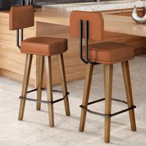 Kit 2 Banquetas para Bancada Ilha a Área Gourmet Cozinha Americana Balcão de Cozinha