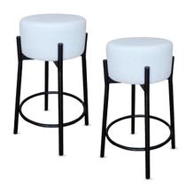 Kit 2 Banquetas para Cozinha Bar Balcão Bancada Bouclê Média