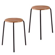 Kit 2 Banquetas para Cozinha com Base de Aço Cumbuca
