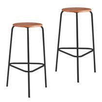 Kit 2 Banquetas para Cozinha com Base de Aço Cumbuca