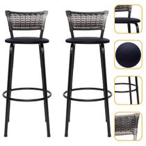 Kit 2 Banquetas Para Cozinha Gourmet Bancada Balcão Bar Ilha Cozinha Area Lazer Piscina Itagold