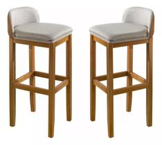 Kit 2 Banquetas Sofisticada Resistente Alta Bar Balcão Luxo
