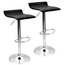 Kit 2 Banquetas Toquio Wave Enzo Belo Horizonte Giratória Com Regulagem - Preto Preta