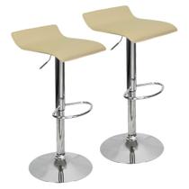 Kit 2 Banquetas Toquio Wave Enzo Belo Horizonte Recouro Giratória C/ Regulagem