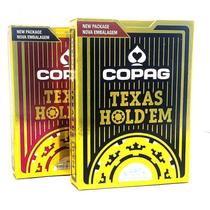 Kit 2 Baralho Copag Texas Premium Poker Profissional C/ 54