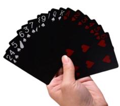 Kit 2 Baralhos Black A Prova D'agua - Preto Com Vermelho
