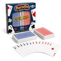 Kit 2 Baralhos Duplo 108 Cartas Luxo Plástico Resistente Estojo Truco Poker Canastra Kit 2 Baralhos Duplo 108 Cartas Luxo Plástico Resistente Estojo Truco Poker Canastra