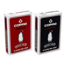 Kit 2 Baralhos Jogo de Cartas Pinguim Azul e Vermelho Copag - 93045
