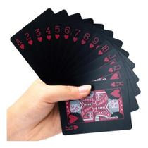 KIT 2 Baralhos Vermelho Black Poker Cartas Jogos Prova D'agua
