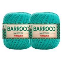 Kit 2 Barbante Linha Barroco Maxcolor FIO 4 Circulo 100% Algodão - 338m/200g
