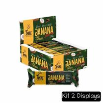 Kit 2 Barra Banana Coco Chocolate Zero Açúcar Display