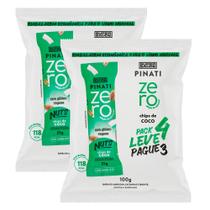 Kit 2 Barra de Cereais Pinati Nuts Zero Chips de Coco Leve 4 Pague 3 com 4 unidades de 25g cada