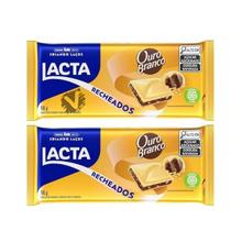 Kit 2 Barra de Chocolate Lacta Recheada Ouro Branco 98g